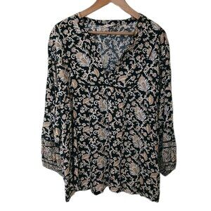 Soft Surrounding Floral Popover Blouse